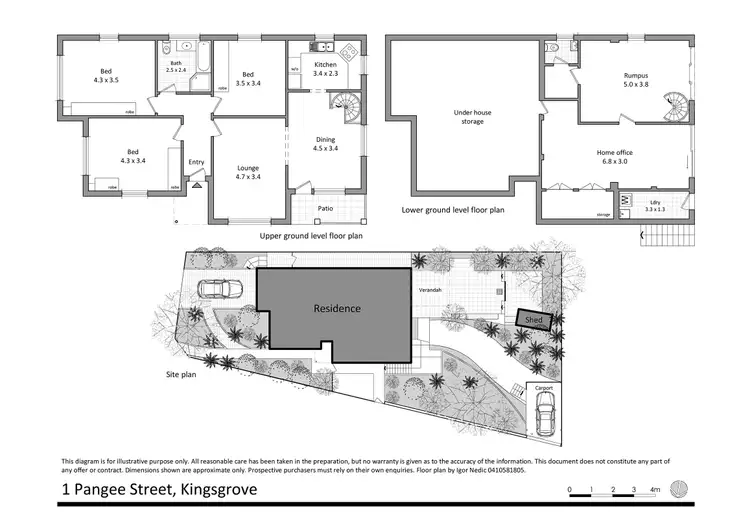 Floorplan of Homely house listing, 1 Pangee Street, Kingsgrove NSW 2208