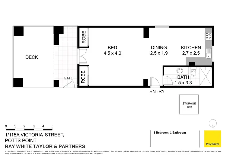 Floorplan of Homely studio listing, 1/115A Victoria Street, Potts Point NSW 2011