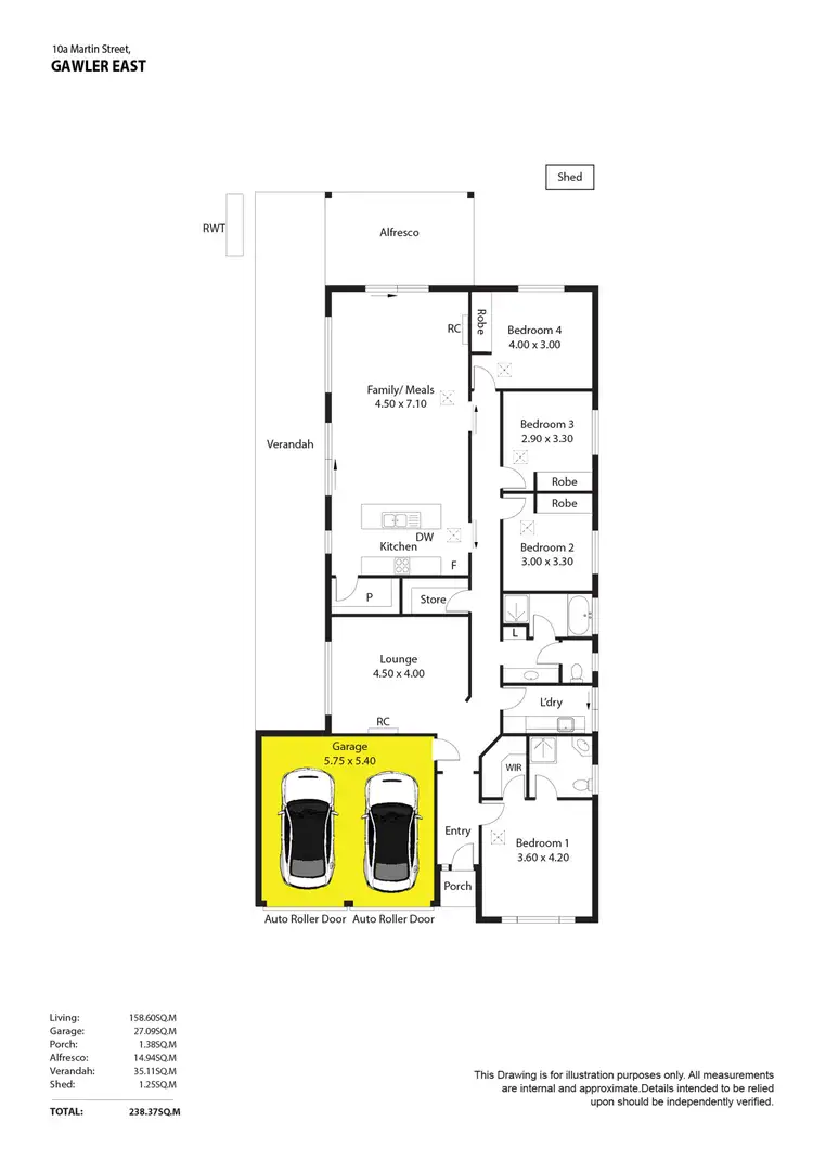 Floorplan of Homely house listing, 10A Martin Street, Gawler East SA 5118