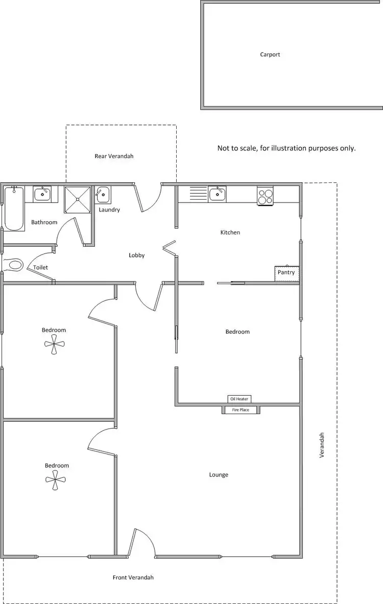 Floorplan of Homely house listing, 8 Third Street, Bute SA 5560