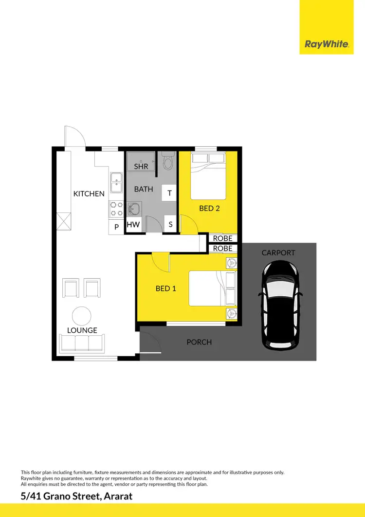 Floorplan of Homely unit listing, 5/41 Grano Street, Ararat VIC 3377