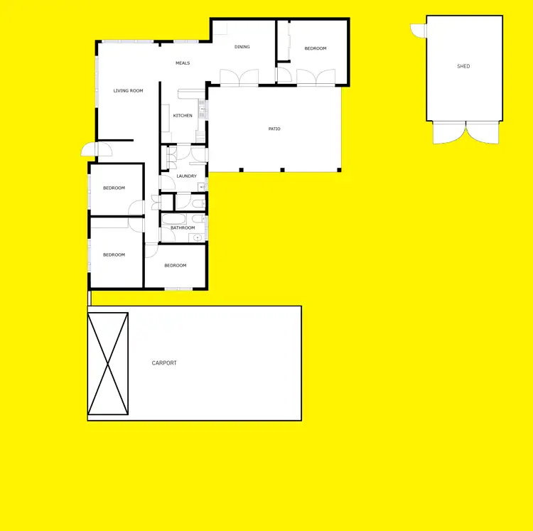 Floorplan of Homely house listing, 4 Melia Street, Red Cliffs VIC 3496