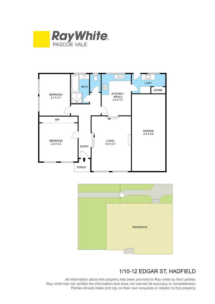 Floorplan of Homely unit listing, 1/10-12 Edgar Street, Hadfield VIC 3046