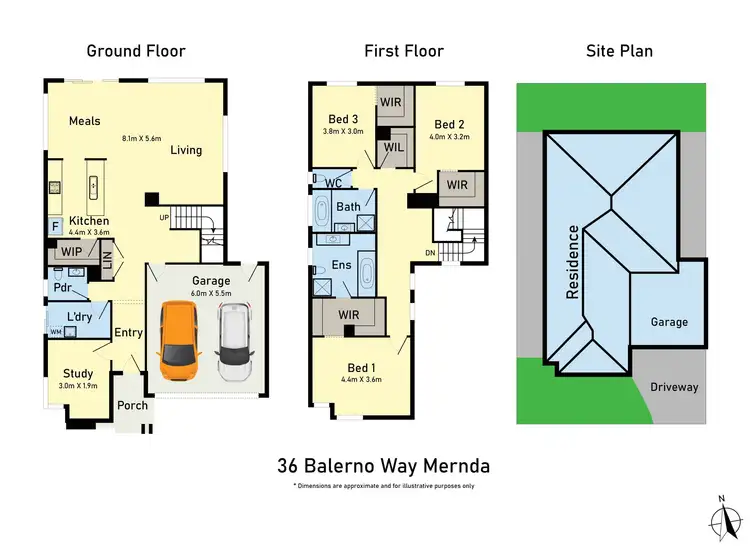 Floorplan of Homely house listing, 36 Balerno Way, Mernda VIC 3754
