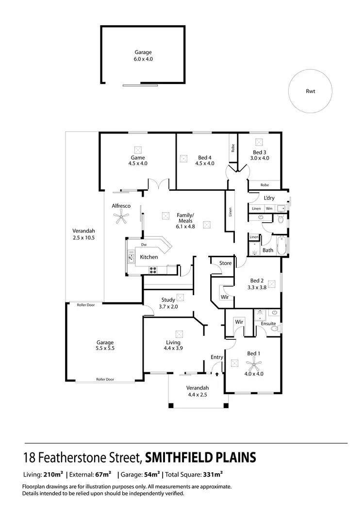 Floorplan of Homely house listing, 18 Featherstone Street, Smithfield Plains SA 5114