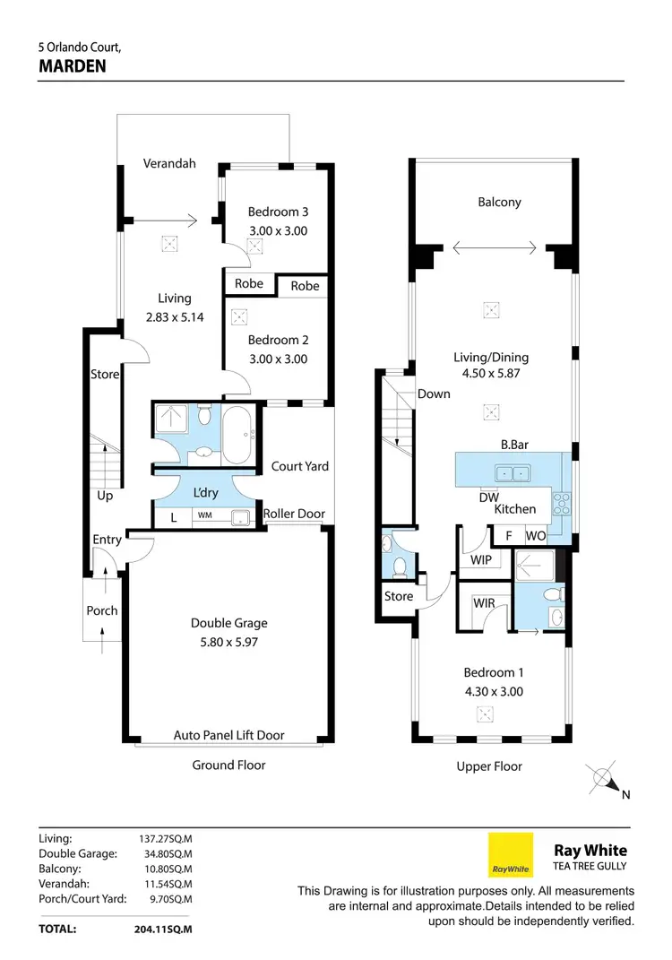 Floorplan of Homely house listing, 5 Orlando Court, Marden SA 5070