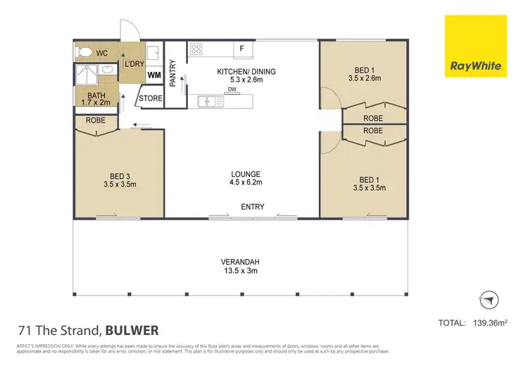 Floorplan of Homely house listing, 71 The Strand, Bulwer QLD 4025
