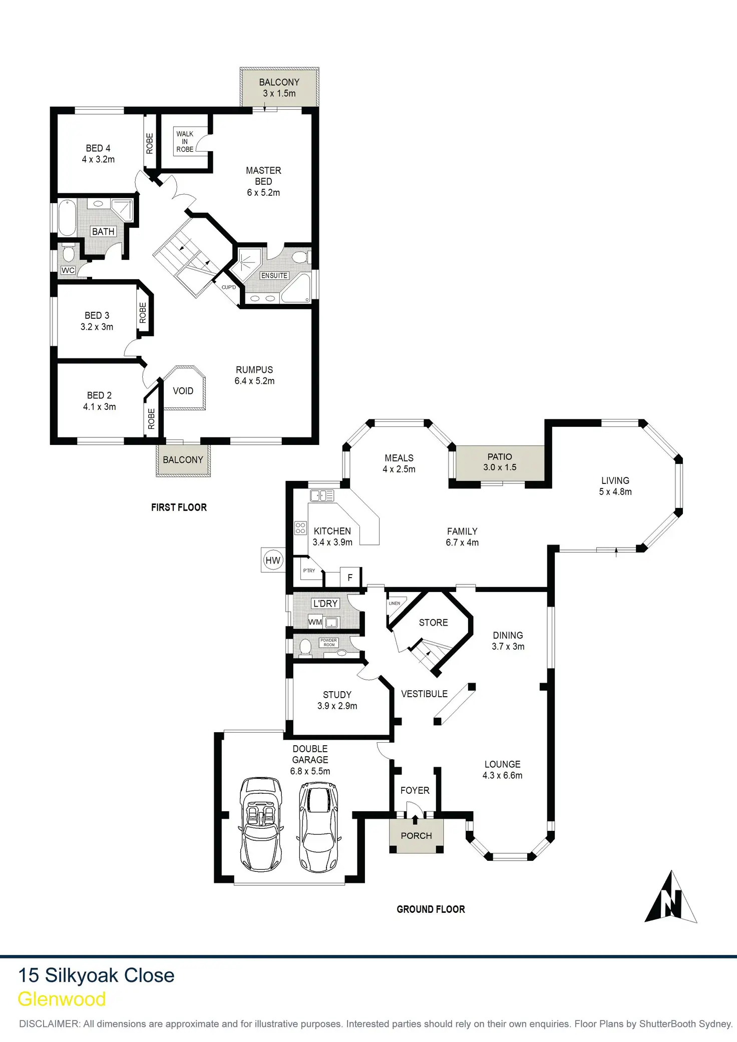 Floorplan of Homely house listing, 15 Silkyoak Close, Glenwood NSW 2768