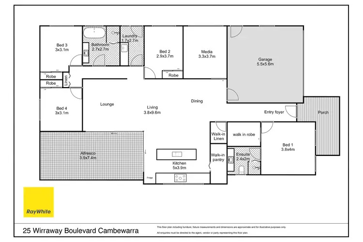 Floorplan of Homely house listing, 25 Wirraway Boulevard, Cambewarra NSW 2540