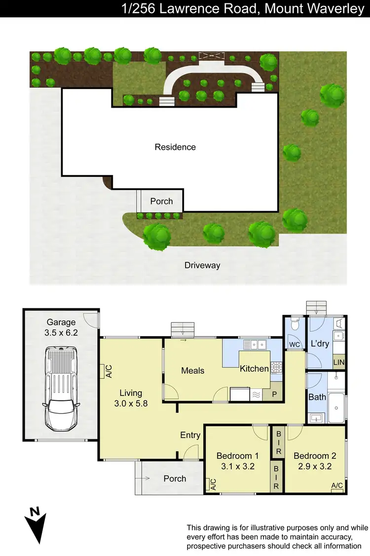 Floorplan of Homely unit listing, 1/256 Lawrence Road, Mount Waverley VIC 3149