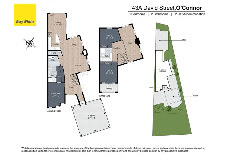 Floorplan of Homely semi-detached listing, 43A David Street, O'connor ACT 2602