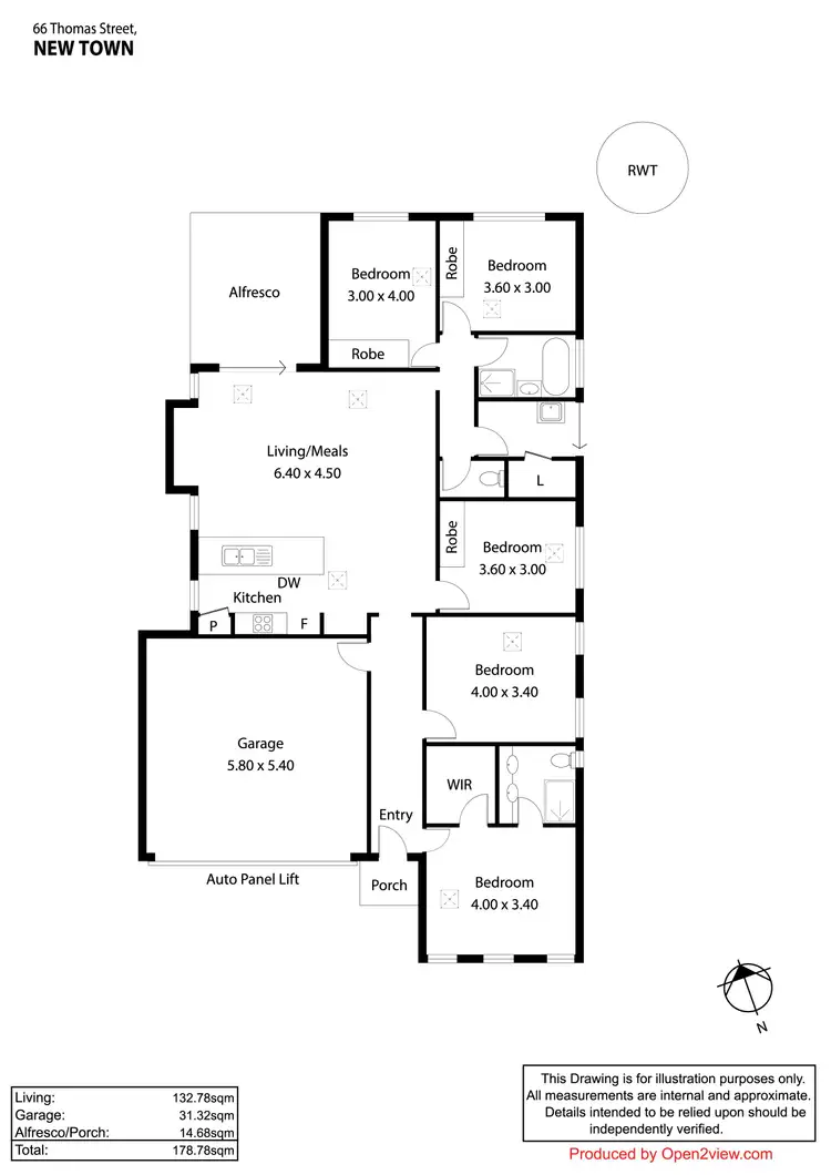 Floorplan of Homely house listing, 66 Thomas Street, New Town SA 5554