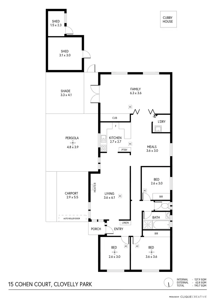 Floorplan of Homely house listing, 15 Cohen Court, Clovelly Park SA 5042