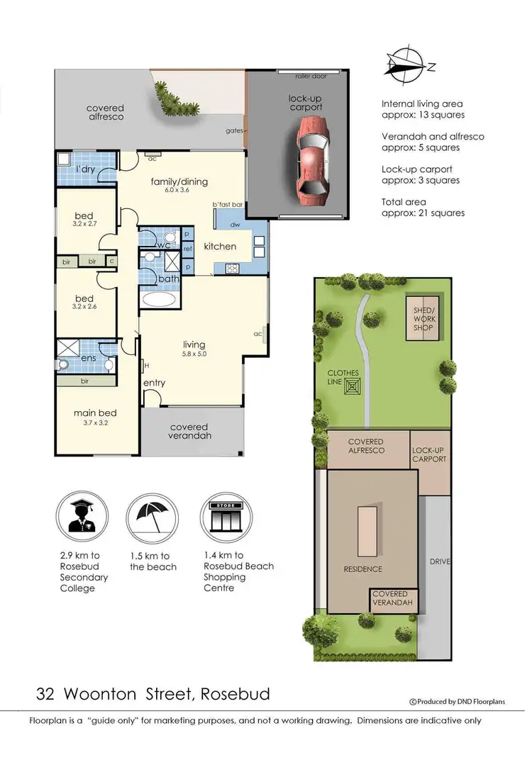 Floorplan of Homely house listing, 32 Woonton Street, Rosebud VIC 3939