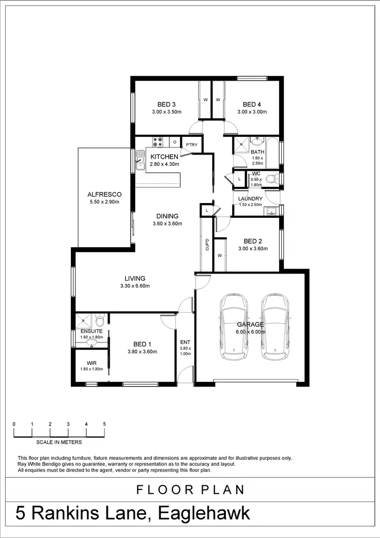 Floorplan of Homely house listing, 5 Rankins Lane, Eaglehawk VIC 3556
