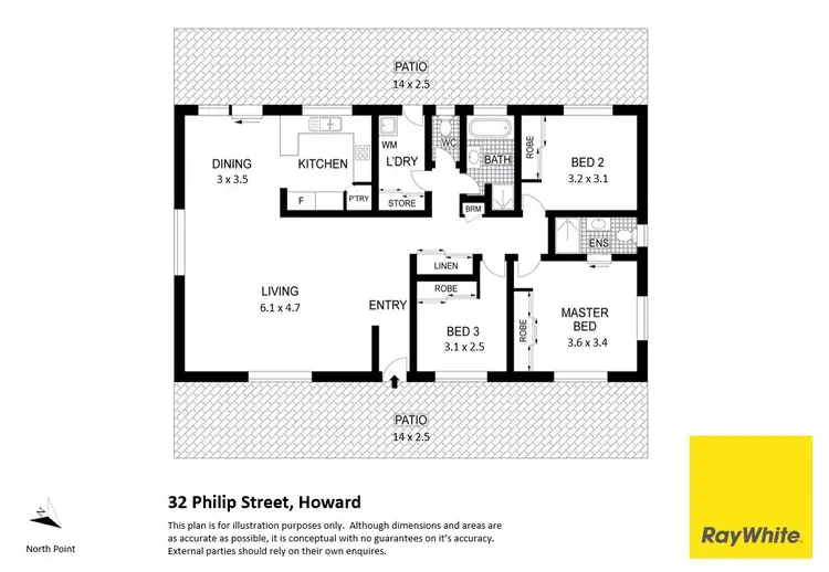 Floorplan of Homely house listing, 32 Philip Street, Howard QLD 4659
