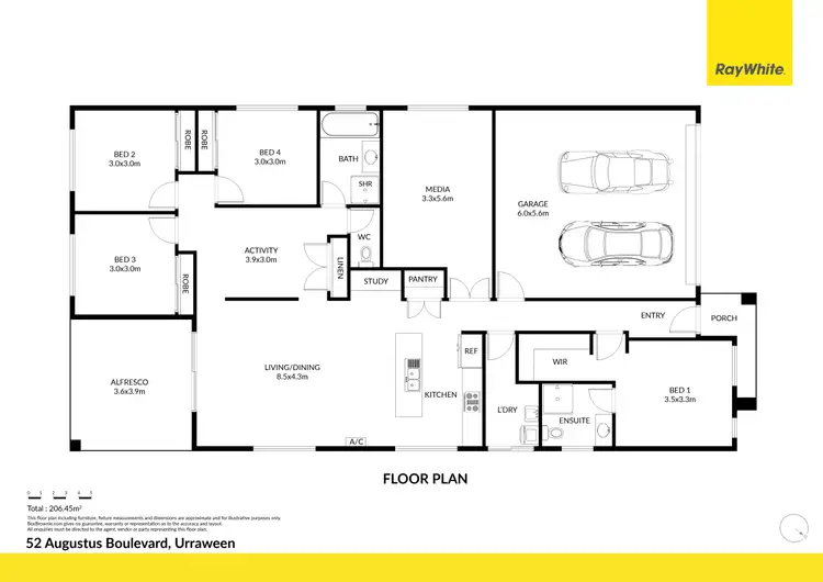 Floorplan of Homely house listing, 52 Augustus Boulevard, Urraween QLD 4655
