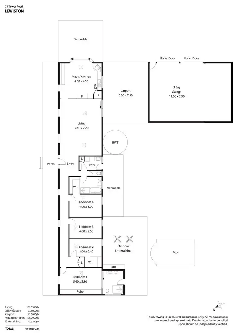 Floorplan of Homely house listing, 76 Tower Road, Lewiston SA 5501