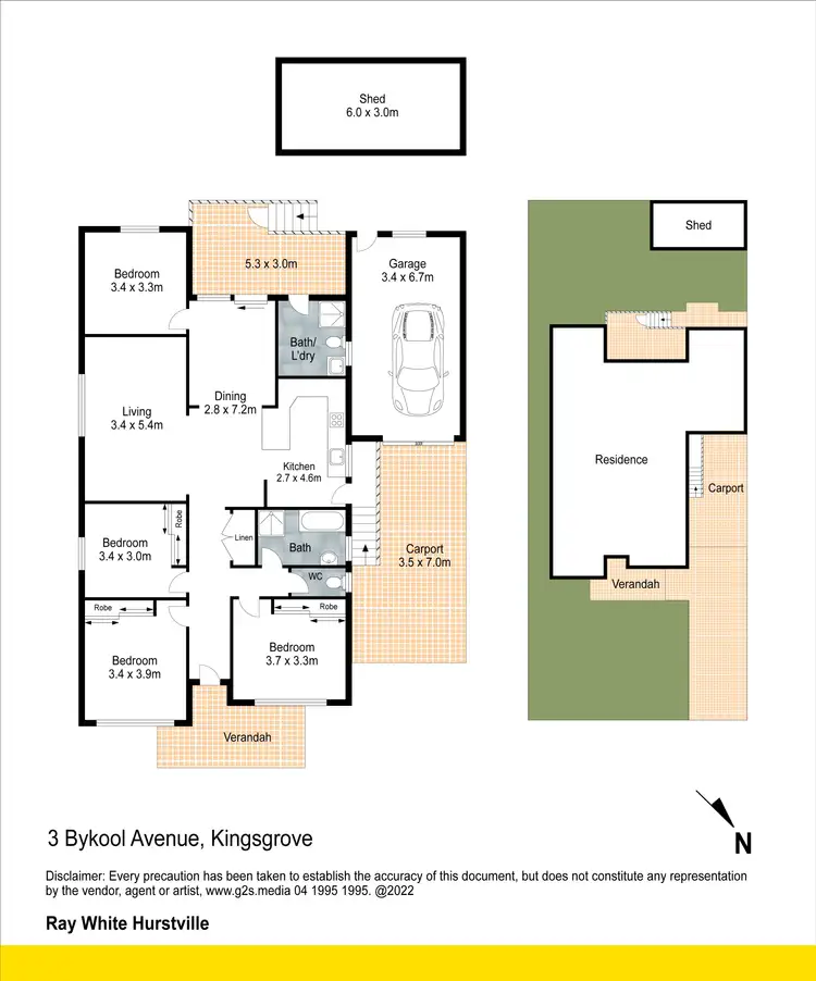 Floorplan of Homely house listing, 3 Bykool Avenue, Kingsgrove NSW 2208