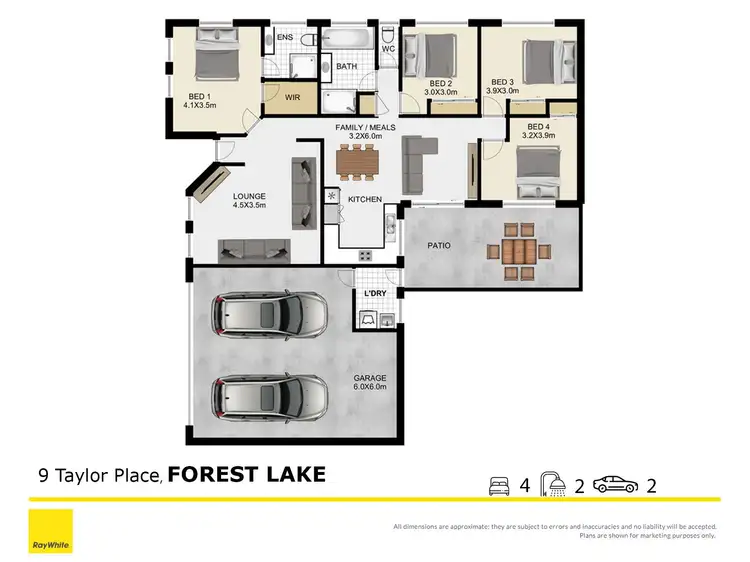 Floorplan of Homely house listing, 9 Taylor Place, Forest Lake QLD 4078