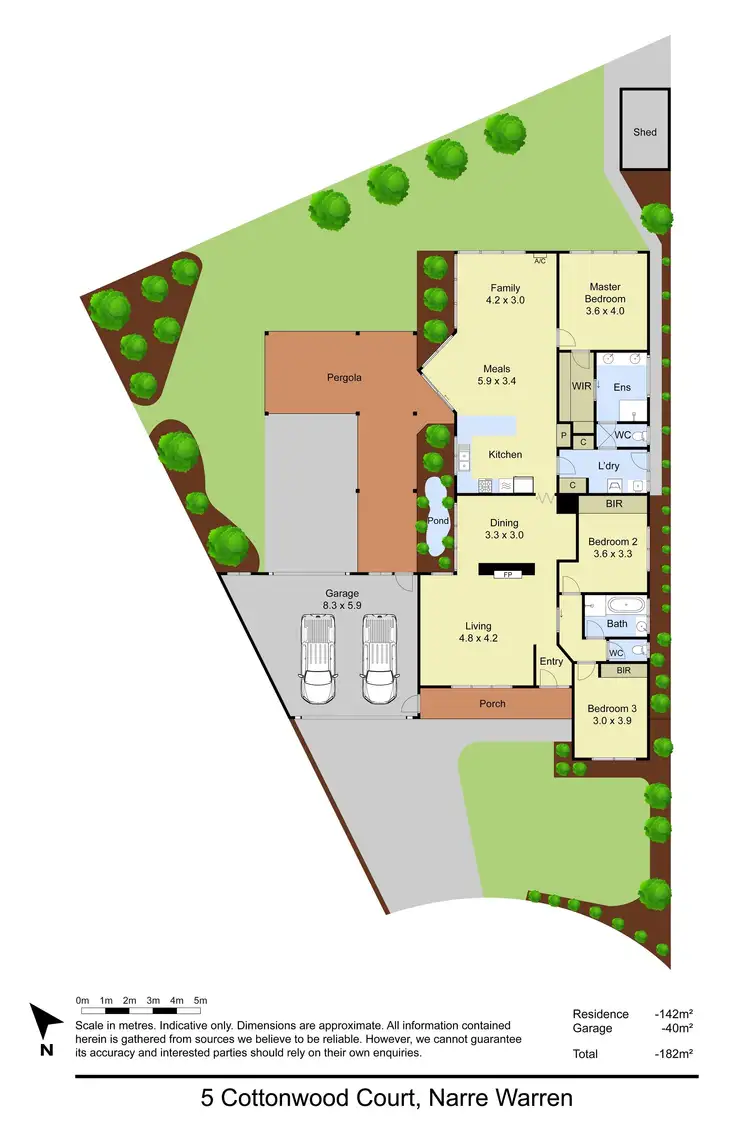 Floorplan of Homely house listing, 5 Cottonwood Court, Narre Warren VIC 3805