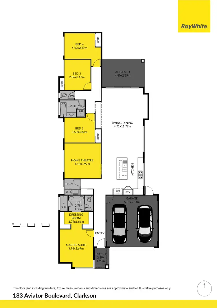 Floorplan of Homely house listing, 183 Aviator Boulevard, Clarkson WA 6030
