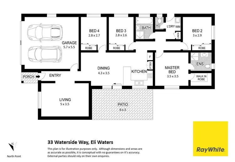 Floorplan of Homely house listing, 33 Waterside Way, Eli Waters QLD 4655