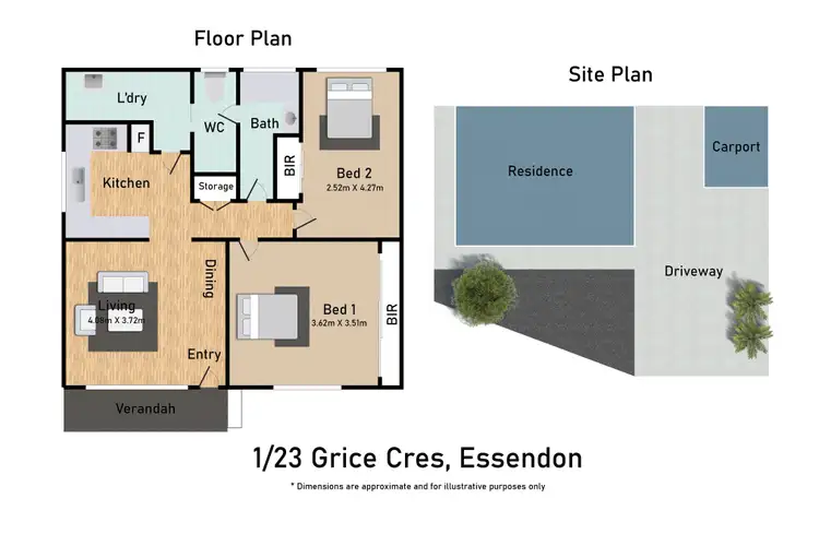 Floorplan of Homely unit listing, 1/23 Grice Crescent, Essendon VIC 3040