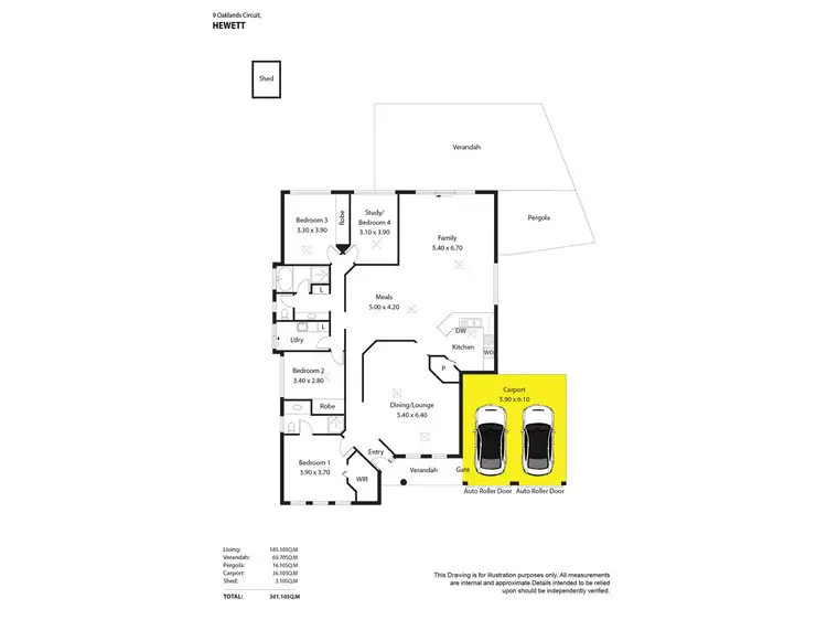 Floorplan of Homely house listing, 9 Oaklands Circuit, Hewett SA 5118