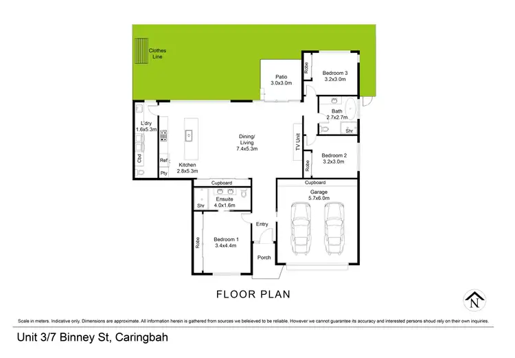 Floorplan of Homely villa listing, 3/7 Binney Street, Caringbah South NSW 2229