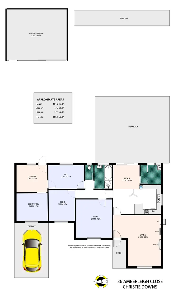 Floorplan of Homely house listing, 36 Amberleigh Close, Christie Downs SA 5164