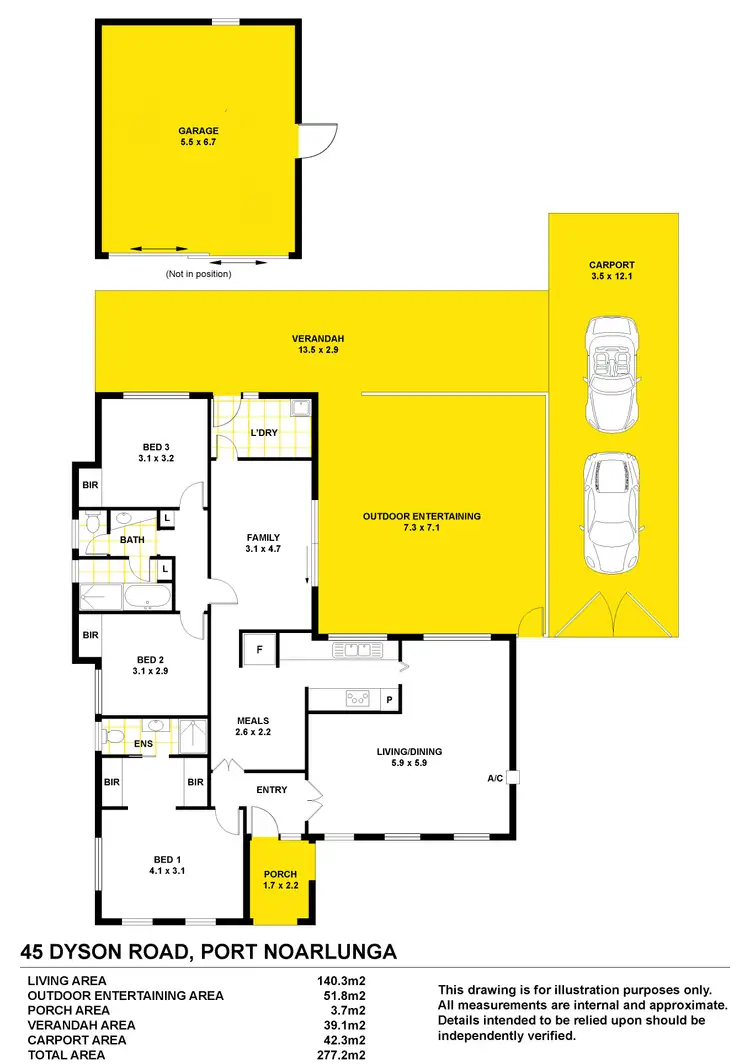 Floorplan of Homely house listing, 45 Dyson Road, Port Noarlunga SA 5167