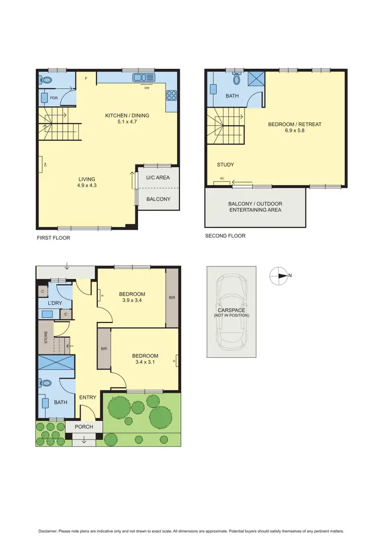 Floorplan of Homely townhouse listing, 1C Heath Street, Pascoe Vale VIC 3044