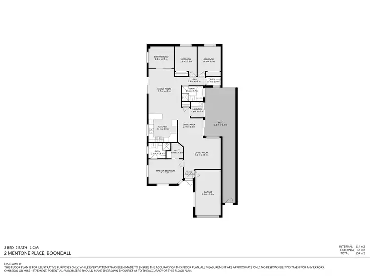 Floorplan of Homely house listing, 2 Mentone Place, Boondall QLD 4034