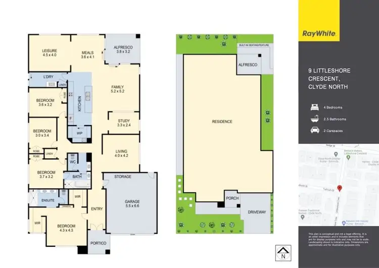 Floorplan of Homely house listing, 9 Littleshore Crescent, Clyde North VIC 3978