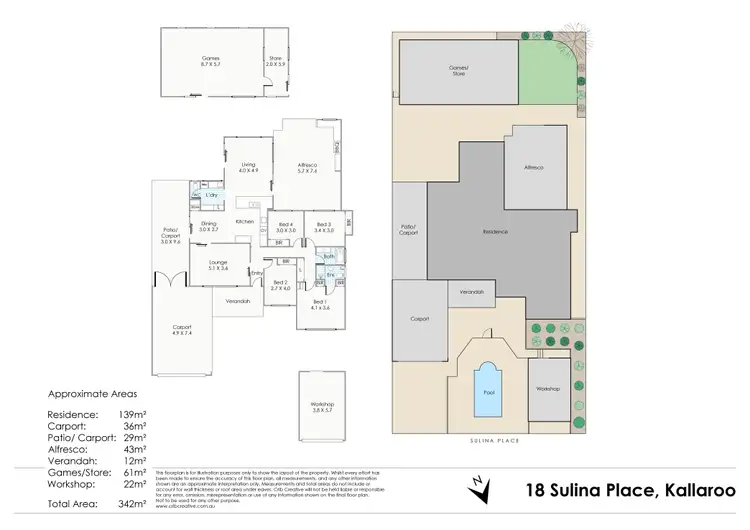 Floorplan of Homely house listing, 18 Sulina Place, Kallaroo WA 6025