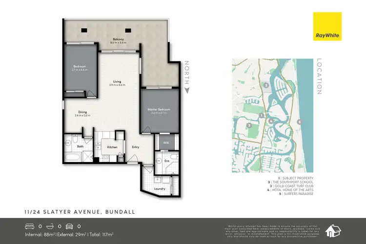 Floorplan of Homely unit listing, 11/24 Slatyer Avenue, Bundall QLD 4217