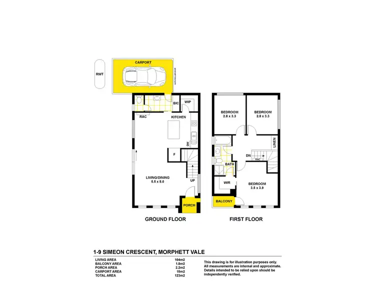 Floorplan of Homely house listing, 1/9 Simeon Crescent, Morphett Vale SA 5162