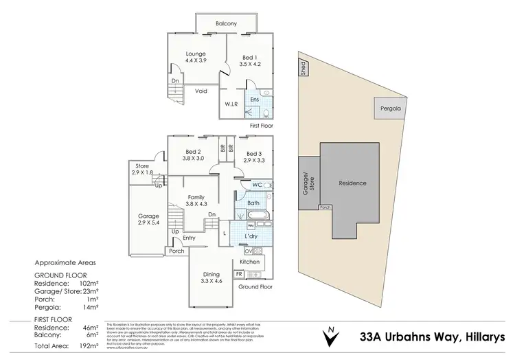 Floorplan of Homely house listing, 33A Urbahns Way, Hillarys WA 6025