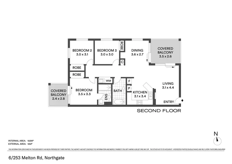 Floorplan of Homely unit listing, 6/247 Melton Road, Northgate QLD 4013