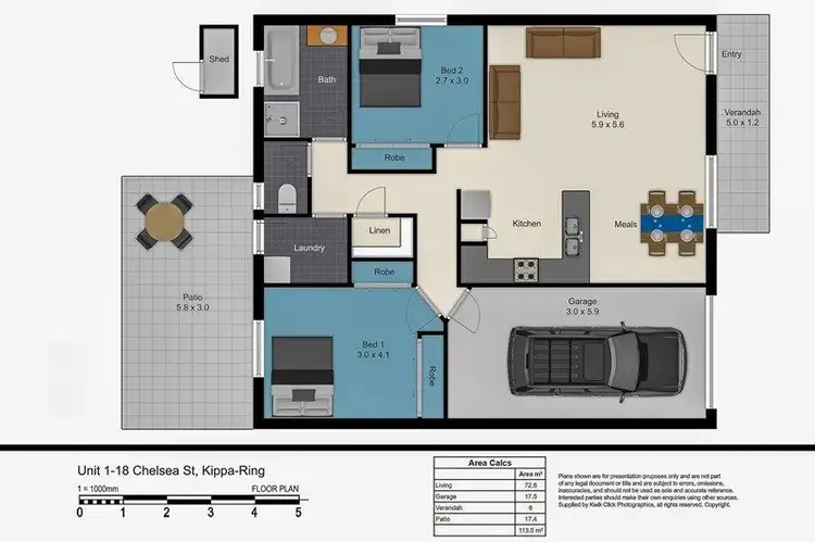 Floorplan of Homely house listing, 1/18 Chelsea Street, Kippa-Ring QLD 4021