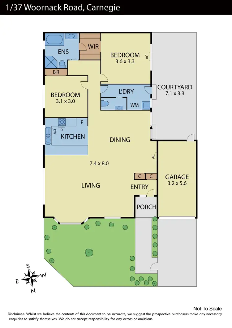 Floorplan of Homely unit listing, 1/37 Woornack Road, Carnegie VIC 3163