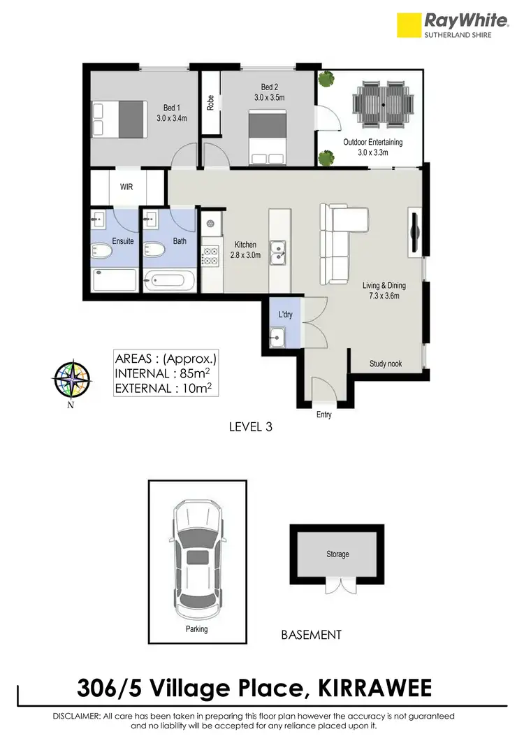 Floorplan of Homely unit listing, 306/5 Village Place, Kirrawee NSW 2232