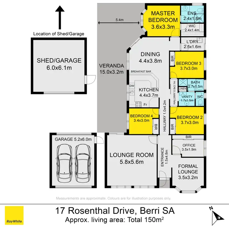 Floorplan of Homely house listing, 17 Rosenthal Drive, Berri SA 5343