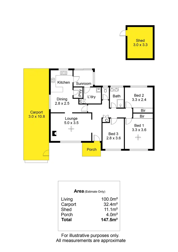 Floorplan of Homely house listing, 15 Arrow Crescent, Paralowie SA 5108
