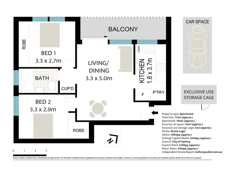 Floorplan of Homely apartment listing, 25/57 Cook Road, Centennial Park NSW 2021