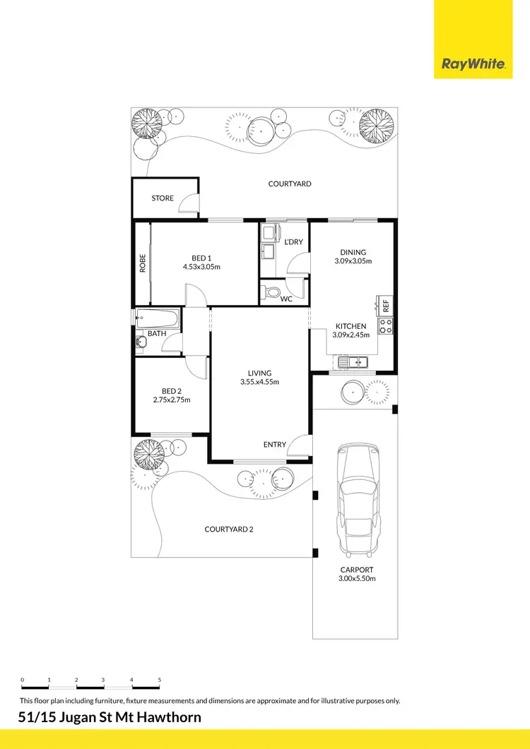 Floorplan of Homely unit listing, 51/15 Jugan Street, Mount Hawthorn WA 6016