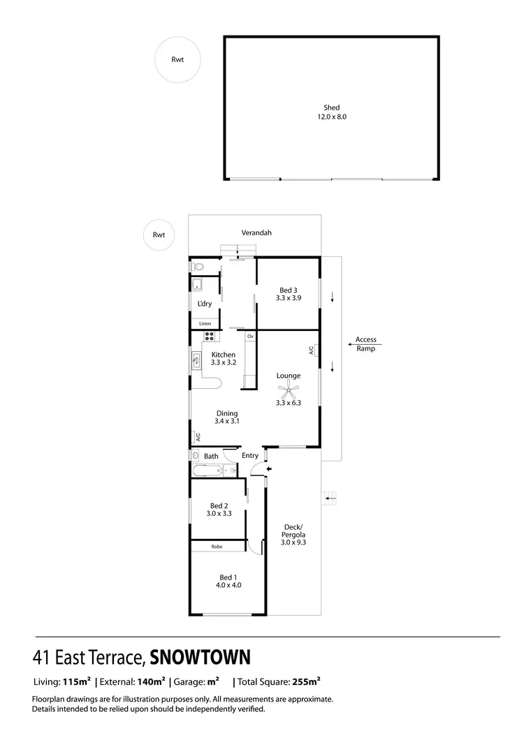Floorplan of Homely house listing, 41 East Terrace, Snowtown SA 5520