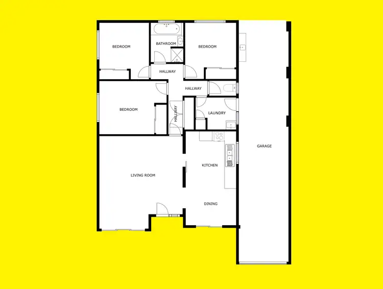 Floorplan of Homely unit listing, 1/152 San Mateo Avenue, Mildura VIC 3500
