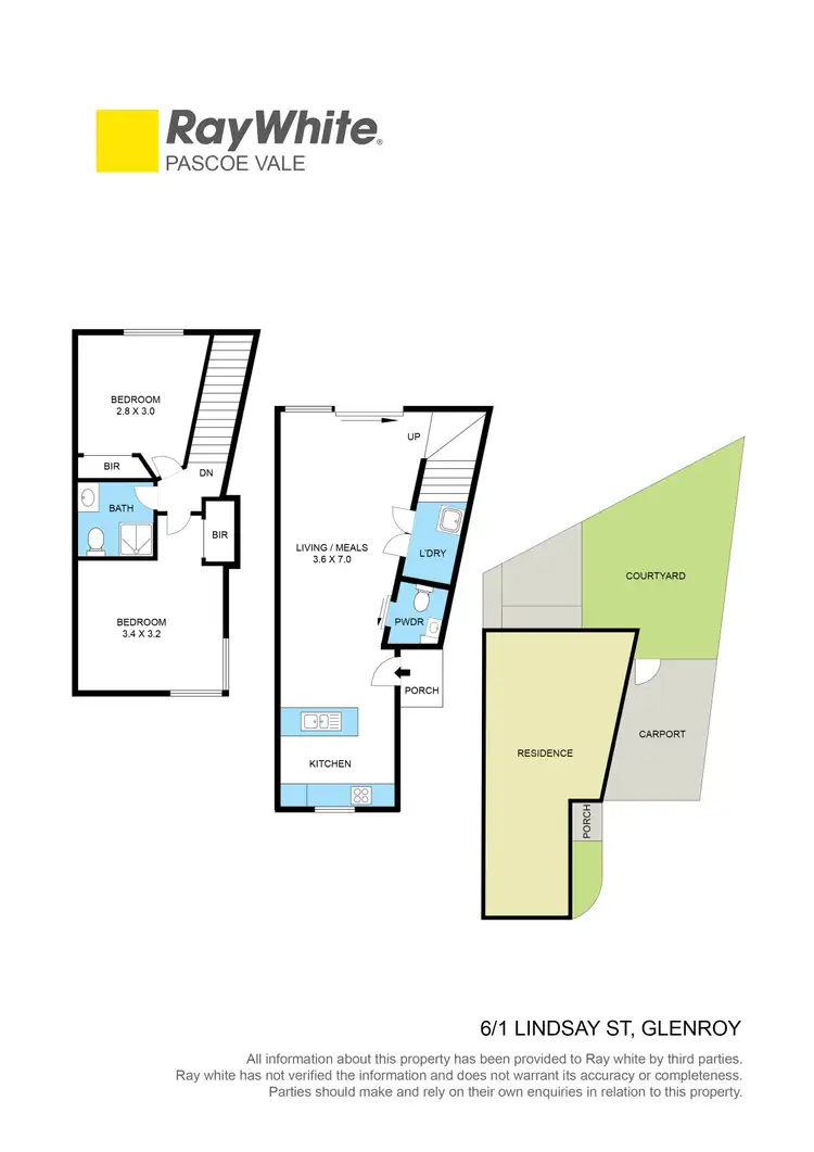 Floorplan of Homely townhouse listing, 6/1 Lindsay Street, Glenroy VIC 3046